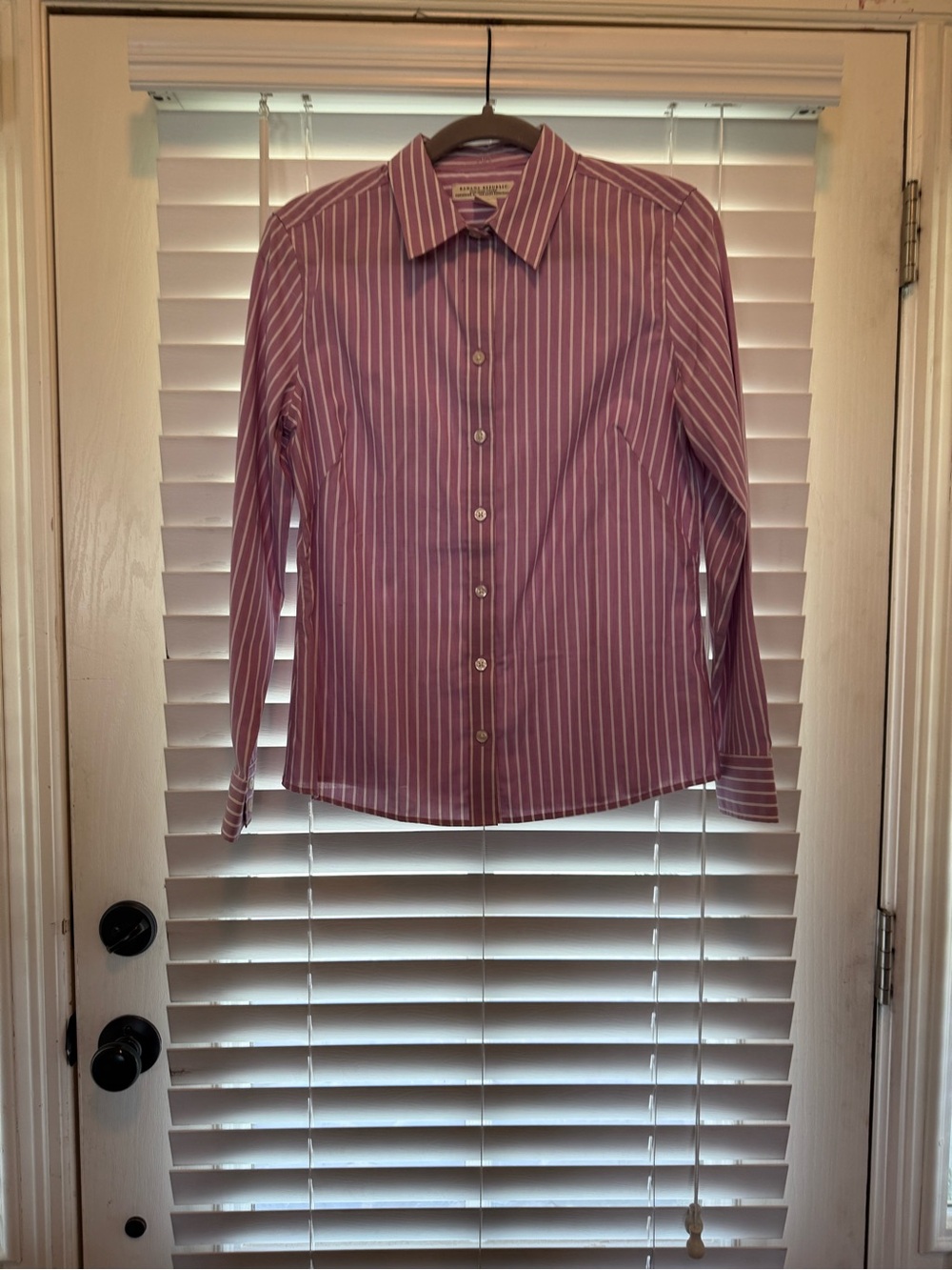 Banana Republic Purple Stripe Button-Down Shirt